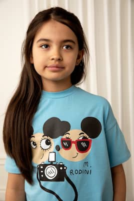 Printed cotton-blend jersey T-shirt | Mini Rodini