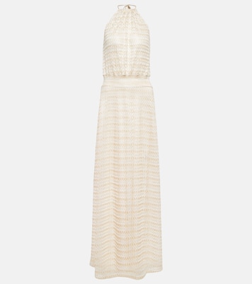 Vestido largo Maisie con cuello halter | Melissa Odabash