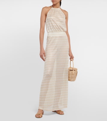 Vestido largo Maisie con cuello halter | Melissa Odabash