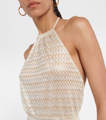 Vestido largo Maisie con cuello halter | Melissa Odabash