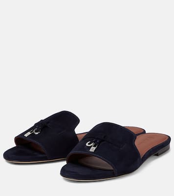 Mules Summer Charms en daim | Loro Piana
