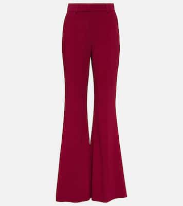 High-rise crêpe flared pants | Elie Saab