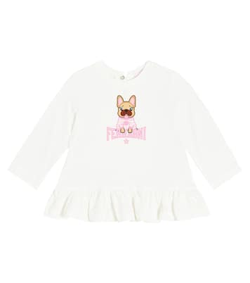 x Chiara Ferragni Baby - Abito in cotone con stampa | Monnalisa