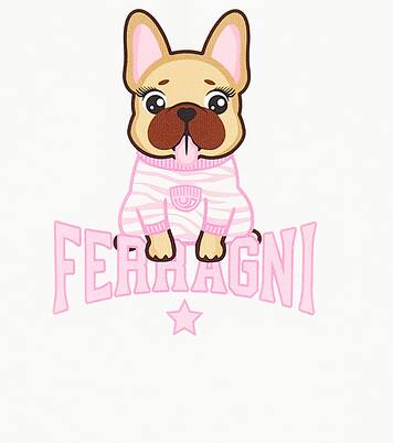 x Chiara Ferragni Baby - Abito in cotone con stampa | Monnalisa