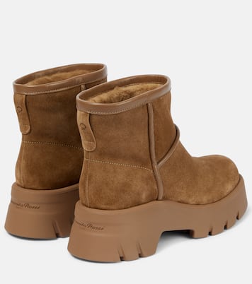 Shearling-lined suede ankle boots | Gianvito Rossi