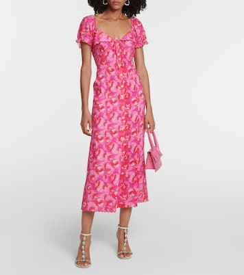 Briella printed linen-blend midi dress | Rixo