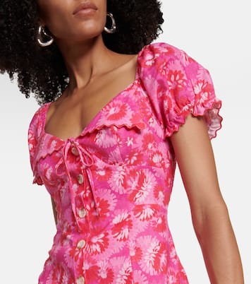 Briella printed linen-blend midi dress | Rixo