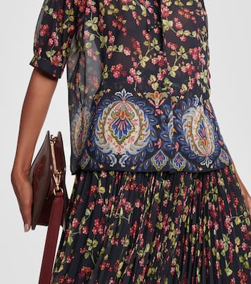 Top in seta con stampa e lavallière | Etro