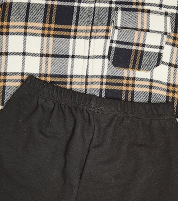 Baby checked hoodie and sweatpants set | Il Gufo
