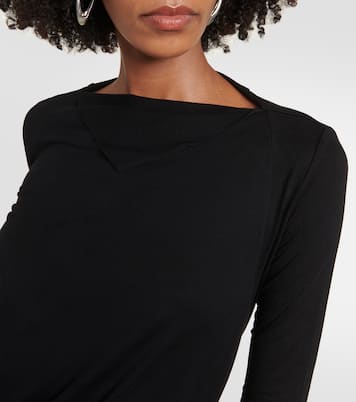 Vestido midi Lilies de jersey drapeado | Rick Owens