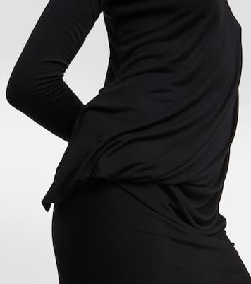 Vestido midi Lilies de jersey drapeado | Rick Owens