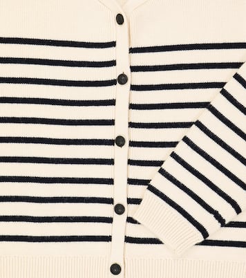 Cardigan Demy in lana e cotone a righe | Bonpoint