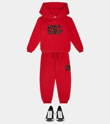 Felpa in jersey di cotone con cappuccio | Dolce&Gabbana Kids