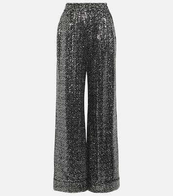 Pantalon ample à taille haute à sequins | Dolce&Gabbana
