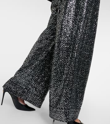 Pantalon ample à taille haute à sequins | Dolce&Gabbana
