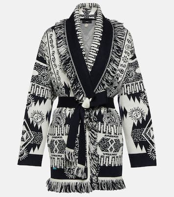 Icon jacquard wool-blend cardigan  | Alanui