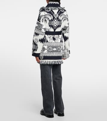 Icon jacquard wool-blend cardigan  | Alanui