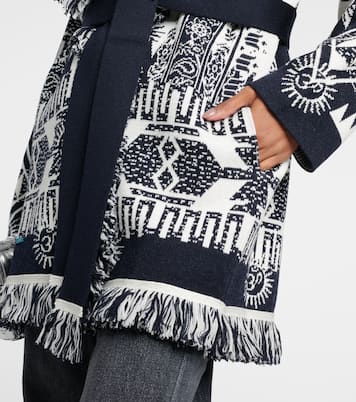 Icon jacquard wool-blend cardigan  | Alanui