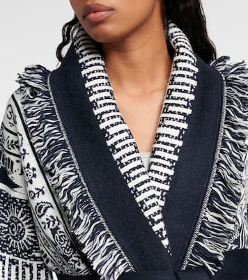 Icon jacquard wool-blend cardigan  | Alanui