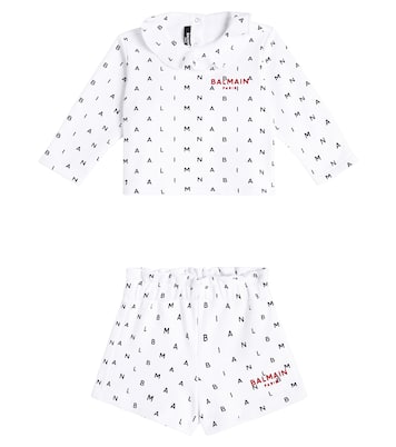 Bebé - set de sudadera y shorts de algodón | Balmain Kids