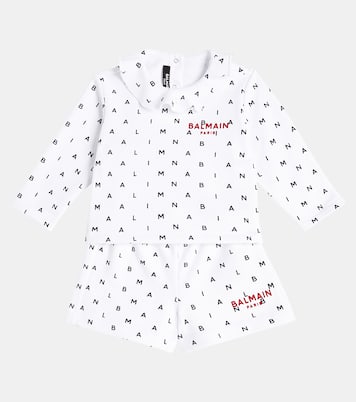 Bebé - set de sudadera y shorts de algodón | Balmain Kids