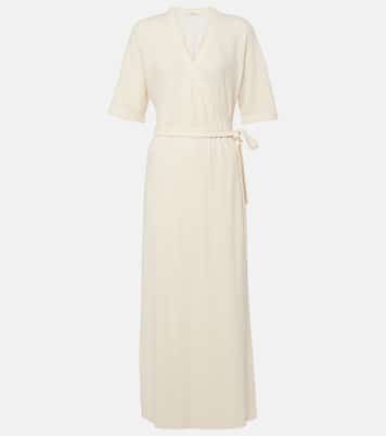 Vestido envolvente de mezcla de lino | Max Mara