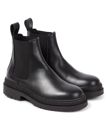 Chelsea Boots La Medusa aus Leder | Versace Kids