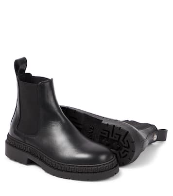 Chelsea Boots La Medusa aus Leder | Versace Kids