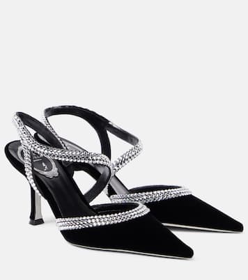Pumps in velluto con cristalli | Rene Caovilla