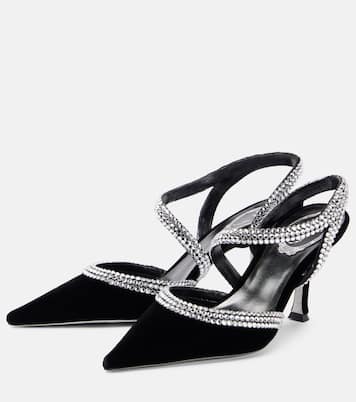 Pumps in velluto con cristalli | Rene Caovilla