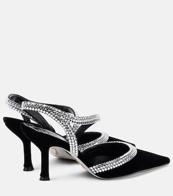 Pumps in velluto con cristalli | Rene Caovilla