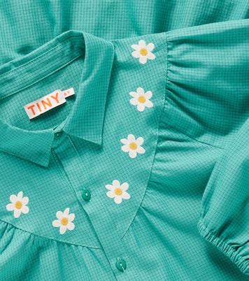 Kariertes Kleid Daisies aus Baumwolle | Tinycottons