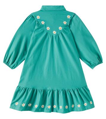 Kariertes Kleid Daisies aus Baumwolle | Tinycottons