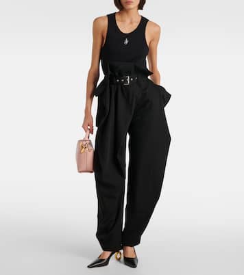 Draped high-rise wool tapered pants | JW Anderson