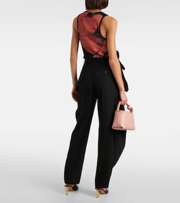 Draped high-rise wool tapered pants | JW Anderson