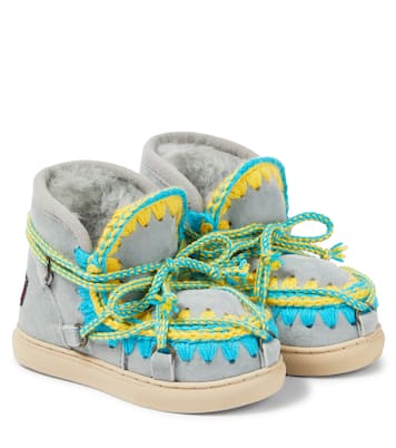 Bottines en daim et shearling | Mou Kids