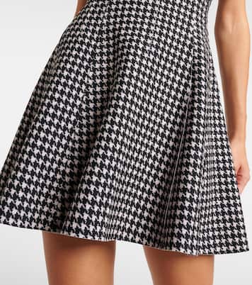 Strapless Grace houndstooth minidress | Norma Kamali