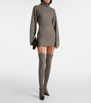 Vestido corto Cursa de cachemir con calcetines | Aya Muse
