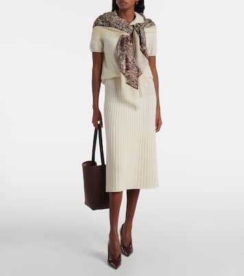 Campo Di Lino Fiorito cashmere and silk scarf | Loro Piana