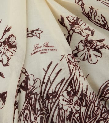 Campo Di Lino Fiorito cashmere and silk scarf | Loro Piana