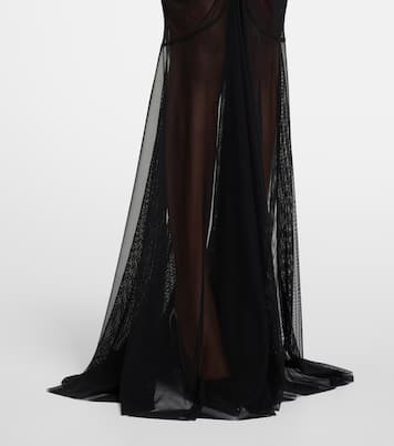 Tara ruched mesh gown | Norma Kamali