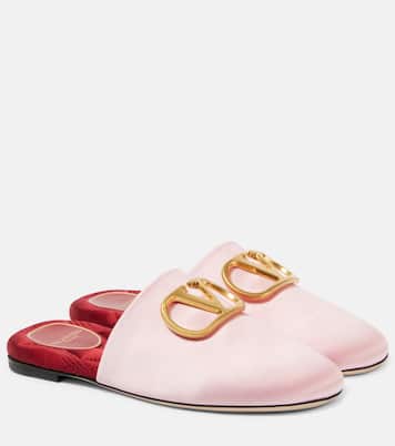 Mules VLogo Signature en satin | Valentino Garavani
