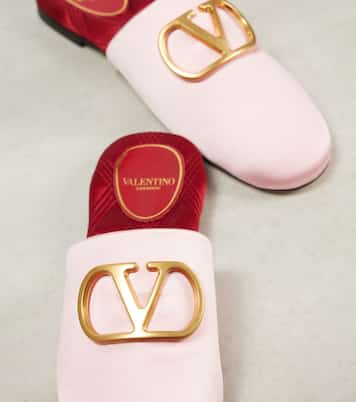 Mules VLogo Signature en satin | Valentino Garavani