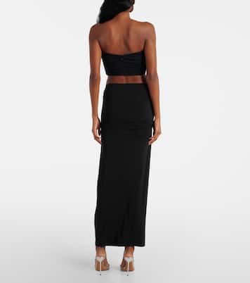 Bezel Quartz draped crop top | Christopher Esber