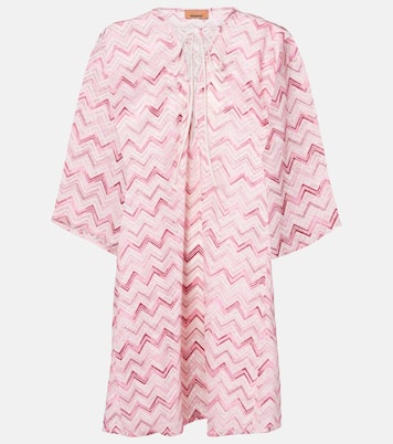 Kaftan aus Häkelstrick mit Pailletten | Missoni