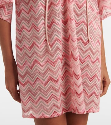 Kaftan aus Häkelstrick mit Pailletten | Missoni
