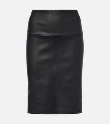 Gonna midi Gin in pelle | Stouls