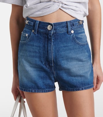 Shorts de denim con efecto desgastado | Versace