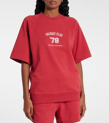 Camiseta de jersey de algodón con logo | Brunello Cucinelli