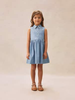 Besticktes Kleid Ermance aus Baumwollpopeline | Bonpoint